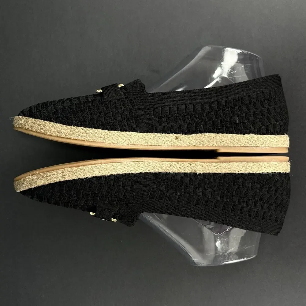 Skechers Cleo Jute Luncheon Espadrille Flats Black Women’s 10 Slip On New No Box